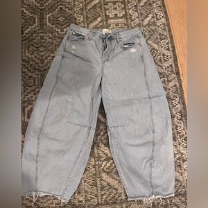 Light Blue Women's Barrel Jeans